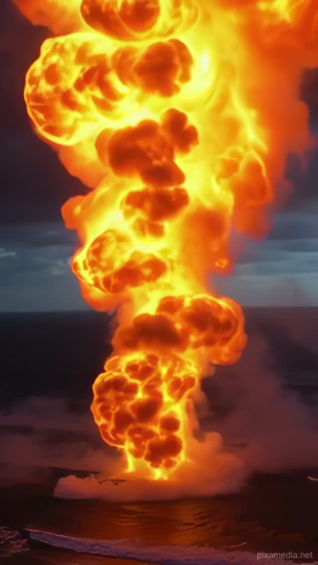 Ocean's Fiery Spiral - Fire & Water AI stock